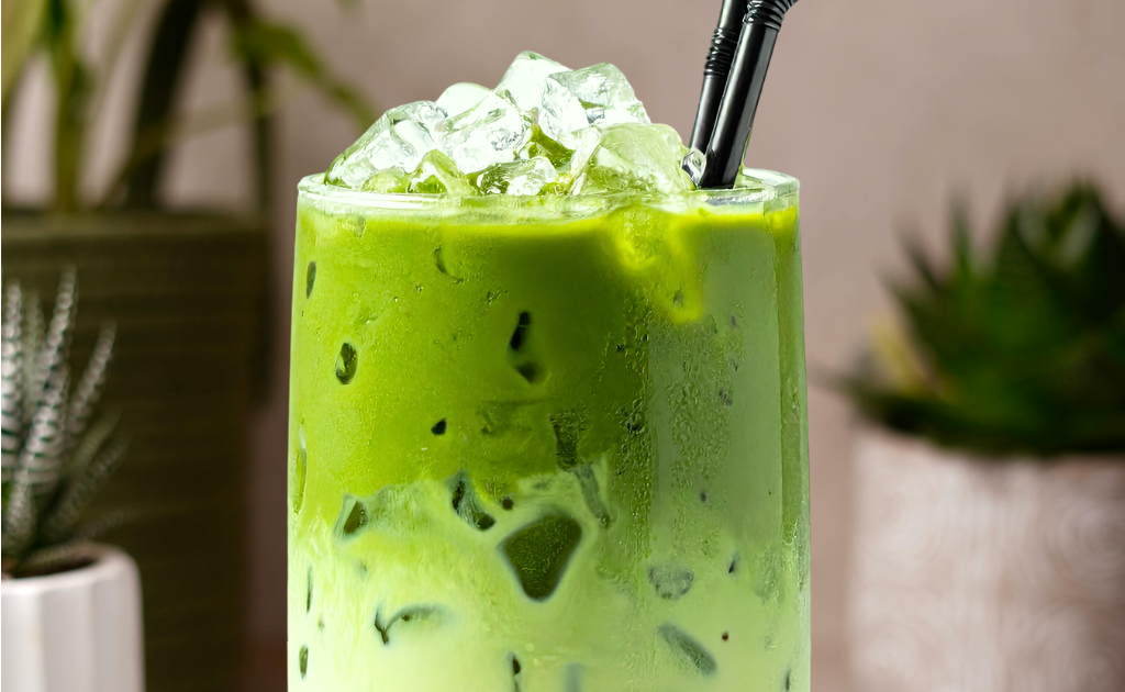 Receta Matcha con crema de coco